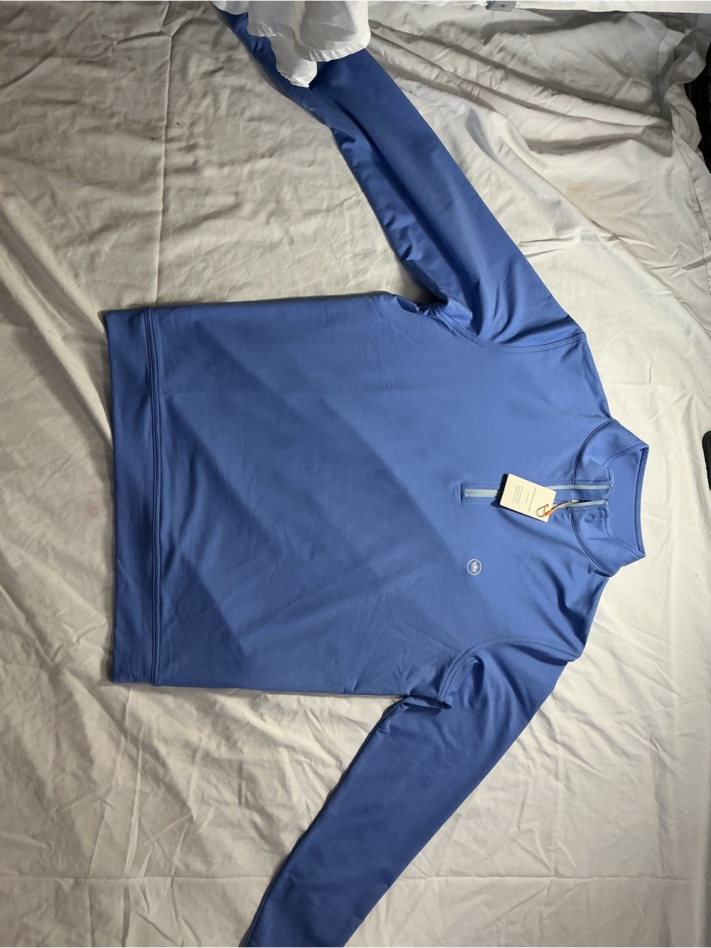 Men's Blue Long-Sleeve Performance Shirt